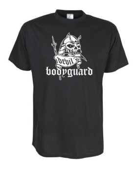 Devil´s bodyguard, Fun T-Shirt in Übergrößen 3XL bis 12XL