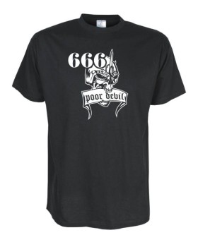 666 poor devil, Fun T-Shirt in Übergrößen 3XL bis 12XL