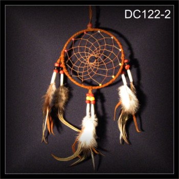 Navaho Traumfänger, Lochnetz Dreamcatcher braun 11x30cm (DC122-2)