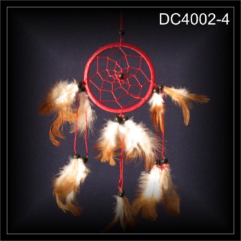 Kleiner Traumfänger, Dreamcatcher, Zwirn rot 9x30cm (DC4002-4)