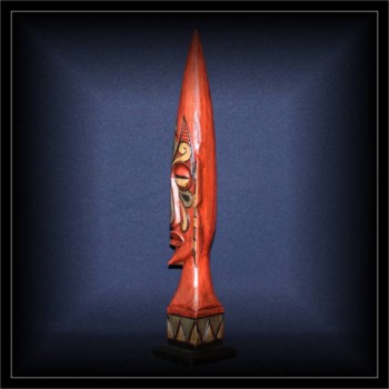 Maori Conehead Skulptur rot-bunt 50cm (FIG01-004)