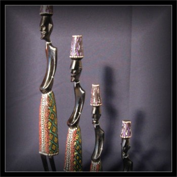 Afrikanisches Figuren-Set 4-teilig   (FIG-003)