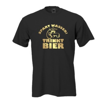 Spart Wasser trinkt Bier, Fun T-Shirt