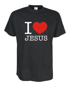 I love Jesus Fun T-Shirt, Funshirt bis Gr. 5XL (FSJ011)