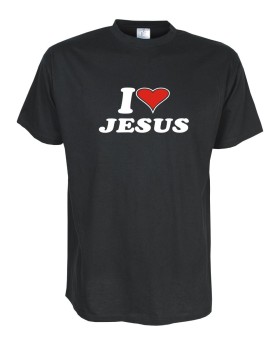 I love Jesus Fun T-Shirt, Funshirt, Funshirt bis Gr. 5XL (FSJ013)