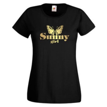 Sunny girl, T-Shirt, Damen Funshirt