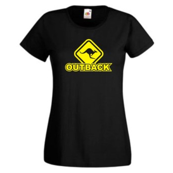 Outback, Australien, Känguru, T-Shirt, Damen Funshirt