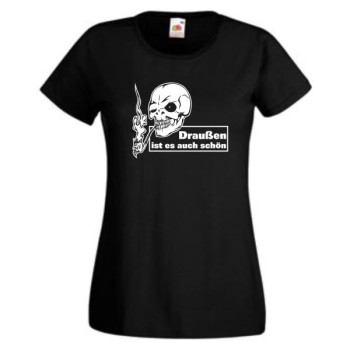 Draußen ist es auch schön, T-Shirt, Damen Funshirt