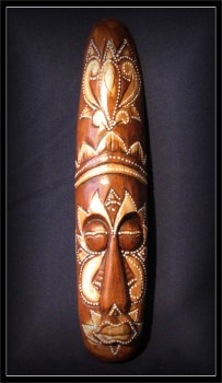 Maori Wandmaske 50cm beige-hell Dotpaint (MA-SU-006)