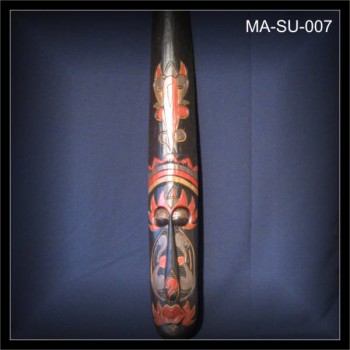 Maori Wandmaske 100cm, Holz, schwarz-bunt  (MA-SU-007)