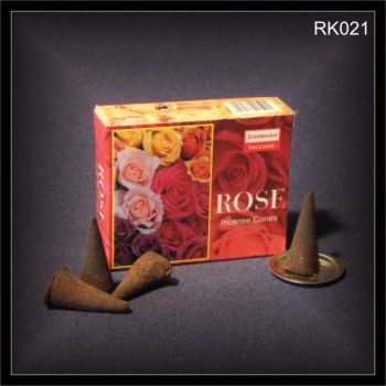 Rose 10 Räucherkegel aus Indien (RK021)