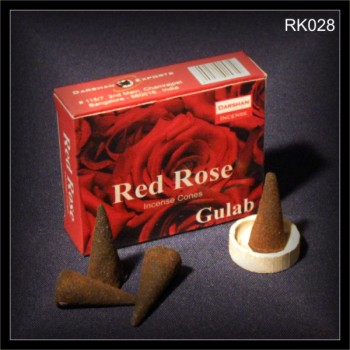 Red Rose 10 Räucherkegel aus Indien (RK028)