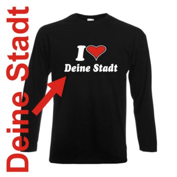 Longsleeve - I love Deine Stadt, Städteshirt (SFU11-01b)