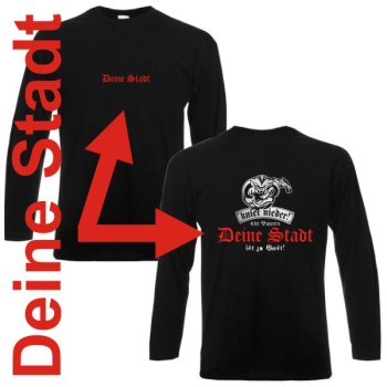 Longsleeve Deine Stadt, kniet nieder, Städteshirt (SFU13-01b)