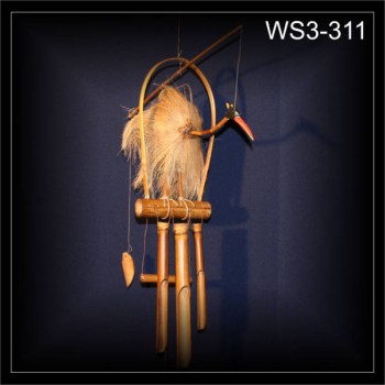 Windspiel, Klangspiel mit Wackelhals Vogel auf Bambusstab (WS3-311)