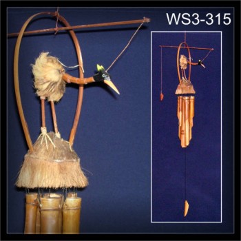 Bambus Windspiel, Klangspiel Kleiner Wackelhals Vogel (WS3-315)