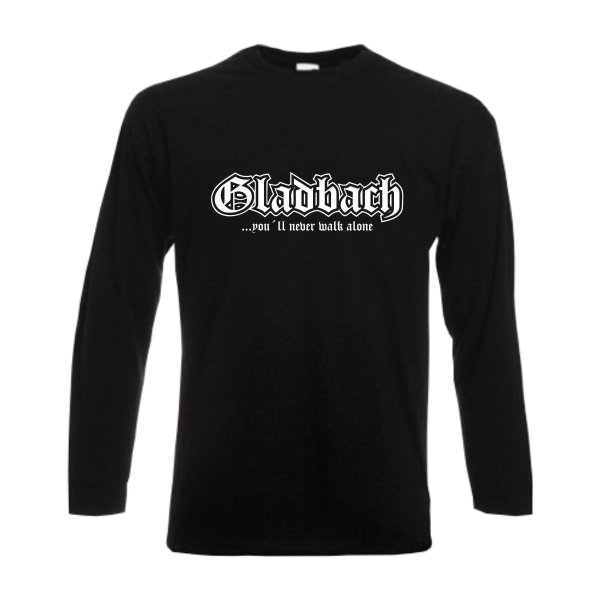 Gladbach Longsleeve, never walk alone Langarmshirt (SFU01-29b)