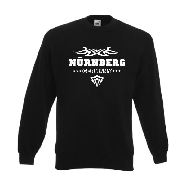 Nürnberg Sweatshirt, Städteshirt mit Tribal (SFU09-02c)