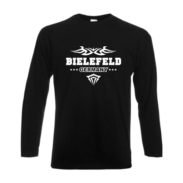 Bielefeld Longsleeve, Städteshirt mit Tribal (SFU09-05b)