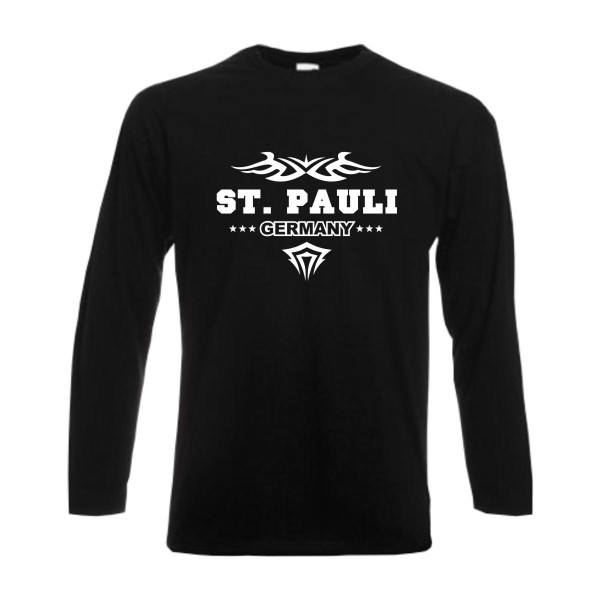 St. Pauli Longsleeve, Städteshirt mit Tribal (SFU09-06b)