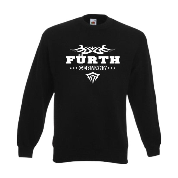 Fürth Sweatshirt, Städteshirt mit Tribal (SFU09-07c)