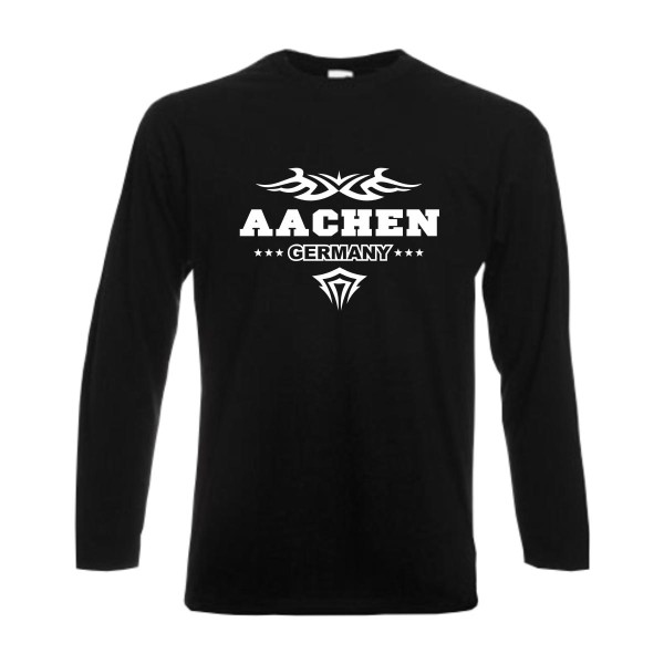 Aachen Longsleeve, Städteshirt mit Tribal (SFU09-23b)