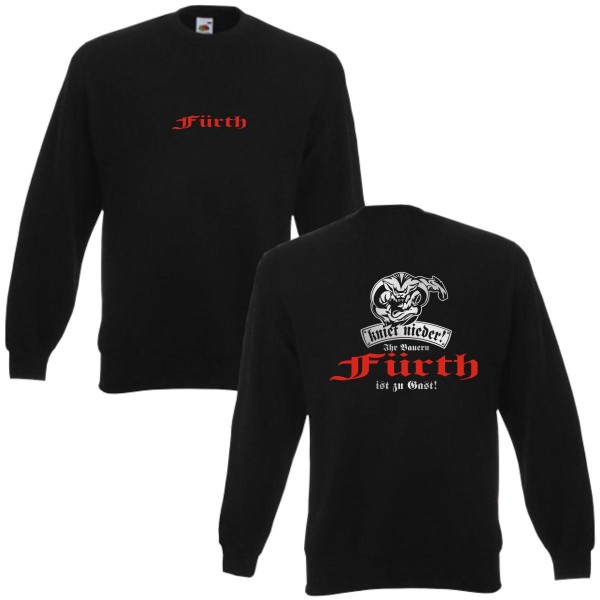 Fürth kniet nieder Ihr Bauern, bedrucktes Sweatshirt (SFU13-07c)