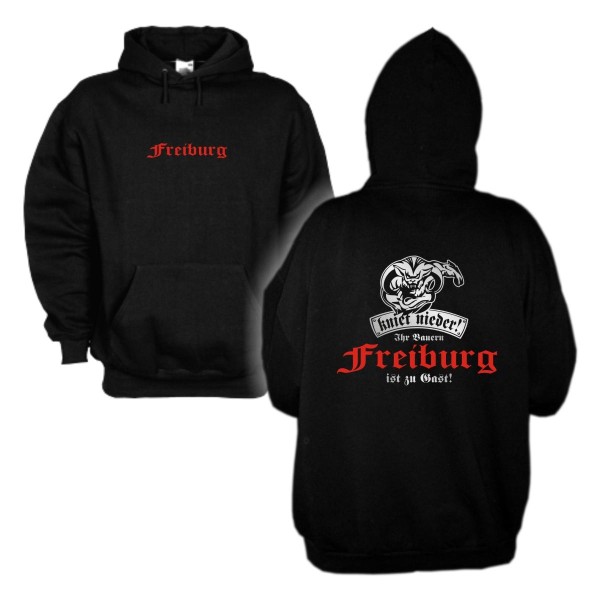 Freiburg Kapuzenpulli Kniet nieder Ihr Bauern.. ist zu Gast (SFU13-30d)