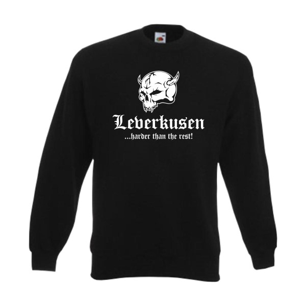 Leverkusen harder than the rest Sweatshirt mit Totenkopf (SFU14-03c)