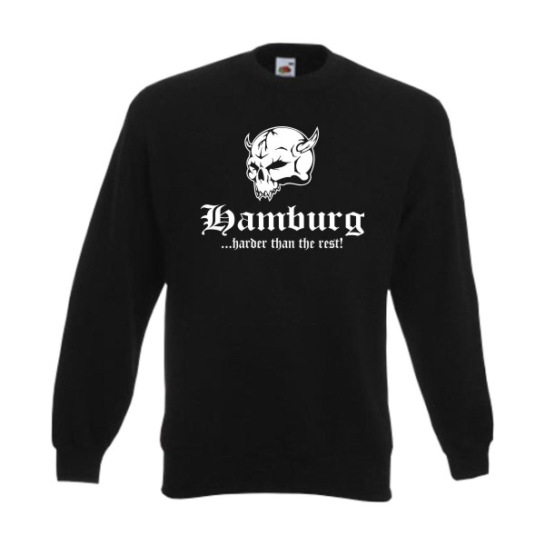 Hamburg harder than the rest Sweatshirt mit Totenkopf (SFU14-12c)