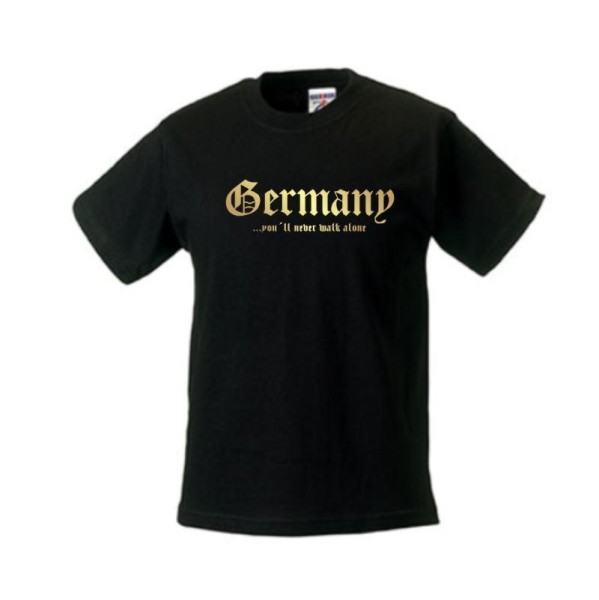 Kinder T-Shirt GERMANY, never walk alone, S - 6XL (WMS01-02f)