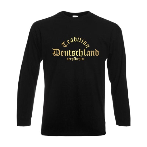 Longsleeve DEUTSCHLAND, Tradition verpflichtet, S - 6XL (WMS01-03b)