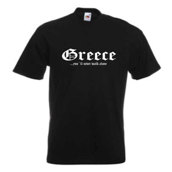 T-Shirt GRIECHENLAND (Greece), never walk alone S - 5XL (WMS01-23a)