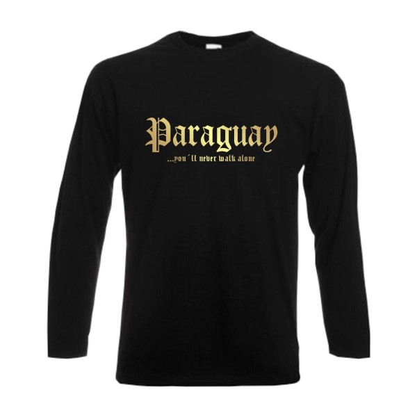 Longsleeve PARAGUAY, never walk alone, S - 6XL (WMS01-46b)