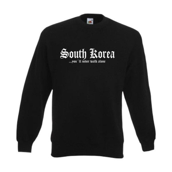 Sweatshirt SÜDKOREA (South Korea), never walk alone, S - 6XL (WMS01-62c)