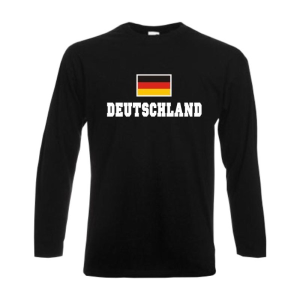 Longsleeve DEUTSCHLAND, Flagshirt, Fanshirt S - 6XL (WMS02-01b)