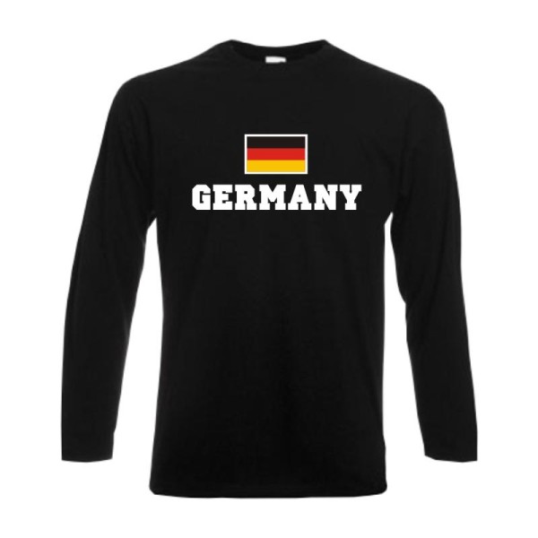 Longsleeve GERMANY, Flagshirt, Fanshirt S - 6XL (WMS02-02b)