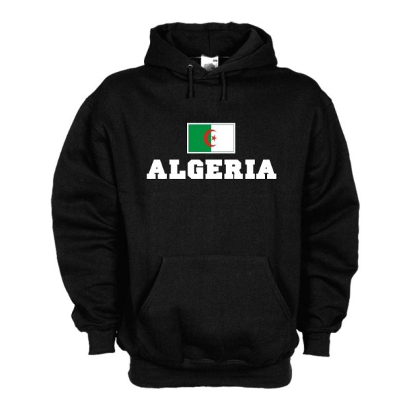 Kapuzensweat ALGERIEN (Algeria), Flagshirt, Fan Hoodie S-6X (WMS02-07d)