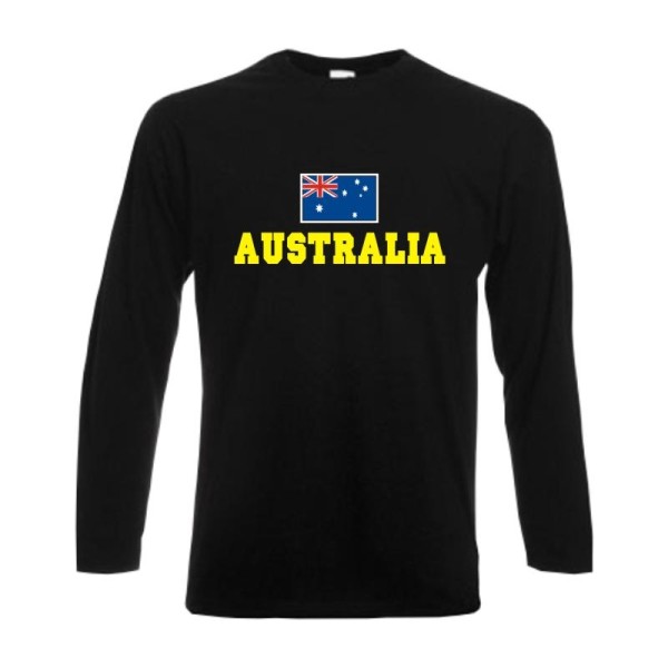 Longsleeve AUSTRALIEN (Australia), Flagshirt, Fanshirt S - 6XL (WMS02-10b)