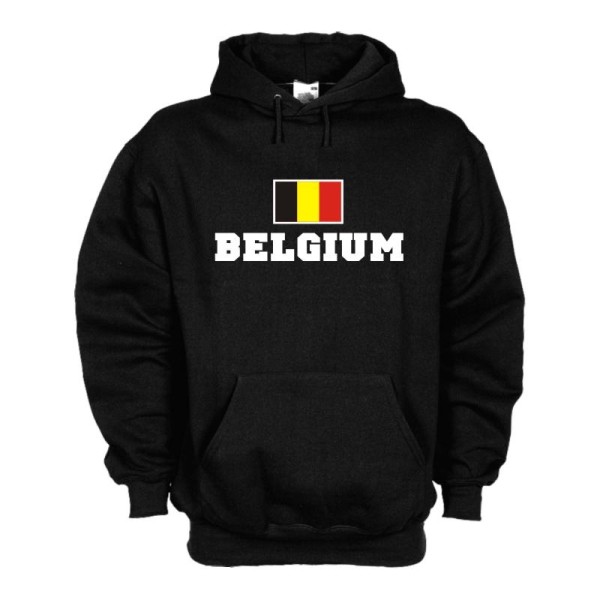 Kapuzensweat BELGIEN (Belgium), Flagshirt, Fan Hoodie S-6X (WMS02-11d)