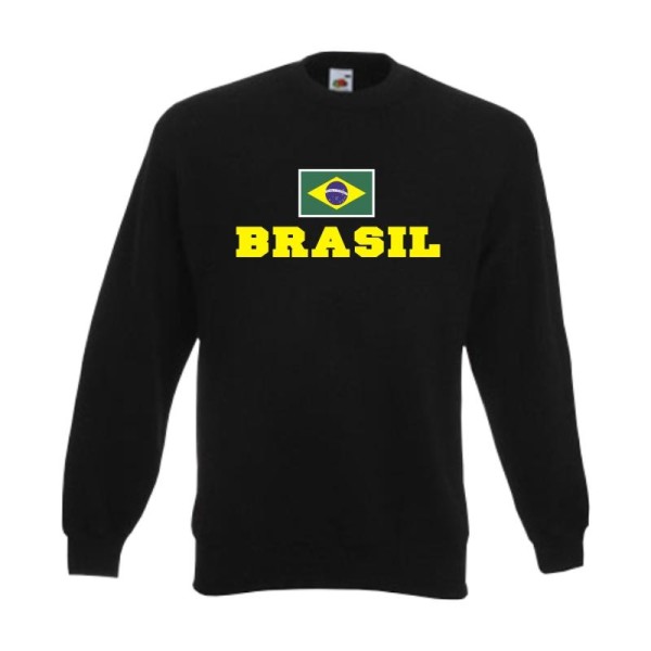 Sweatshirt BRASILIEN (Brasil), Flagshirt, Fanshirt S - 6XL (WMS02-12c)