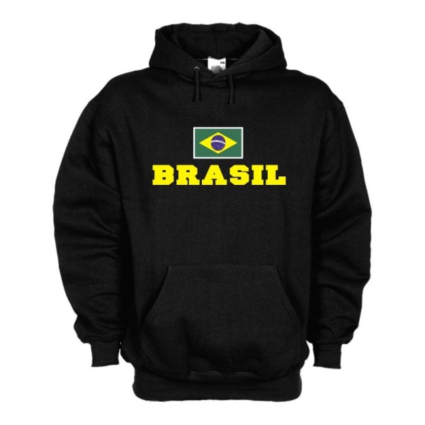 Kapuzensweat BRASILIEN (Brasil), Flagshirt, Fan Hoodie S-6X (WMS02-12d)