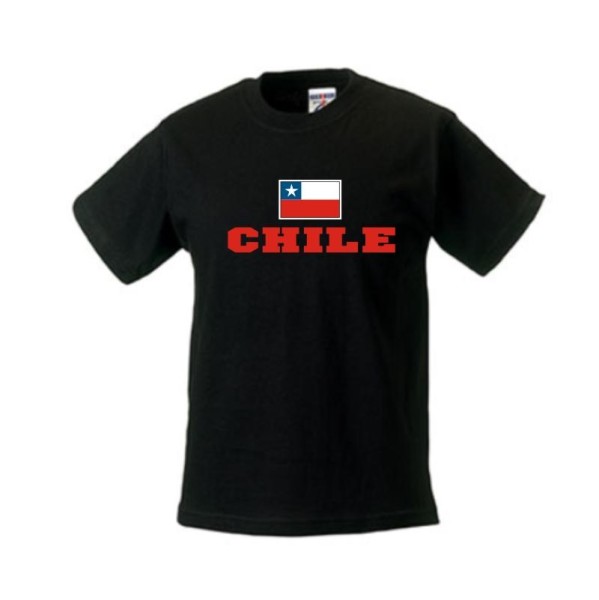 Kinder T-Shirt CHILE, Flagshirt, Ländershirt (WMS02-14f)