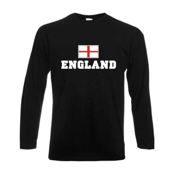 Longsleeve ENGLAND, Flagshirt, Fanshirt S - 6XL (WMS02-19b)