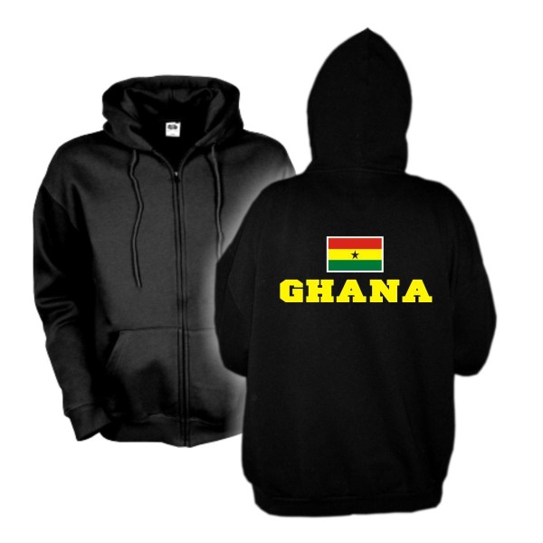 Kapuzenjacke GHANA, Flagshirt, Hoodie S-6XL (WMS02-22e)