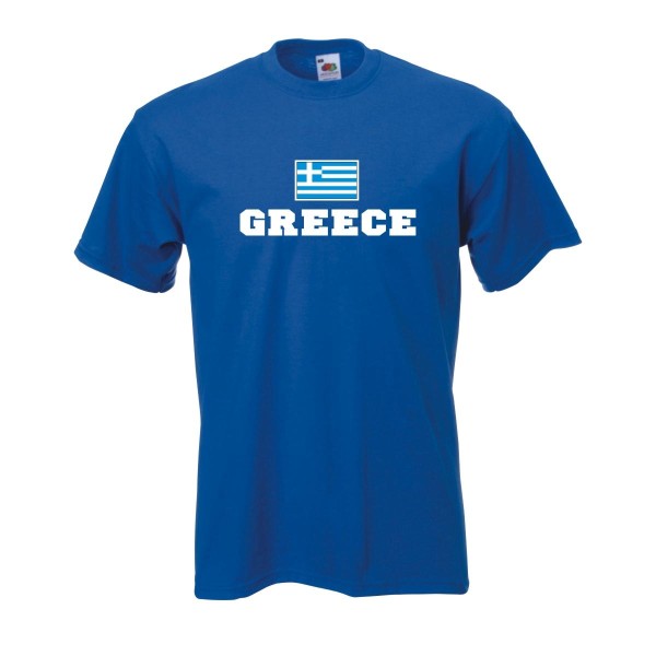 T-Shirt GRIECHENLAND (Greece), Flagshirt, Fanshirt S - 5XL (WMS02-23a)