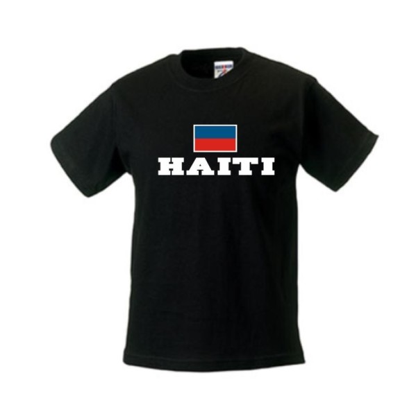 Kinder T-Shirt HAITI, Flagshirt, Ländershirt (WMS02-24f)