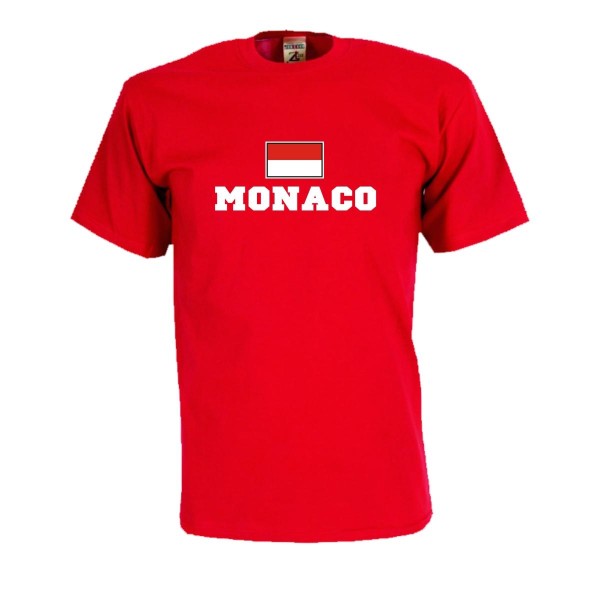 T-Shirt MONACO, Flagshirt, Fanshirt S - 5XL (WMS02-39a)