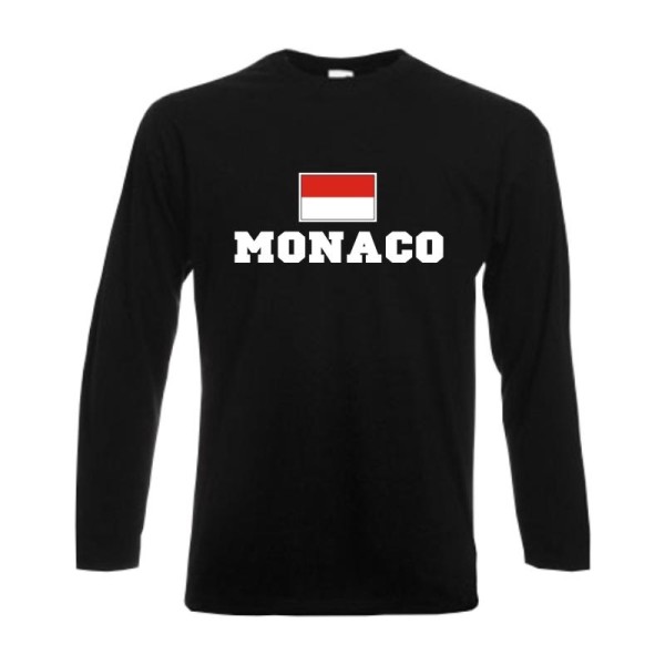 Longsleeve MONACO, Flagshirt, Fanshirt S - 6XL (WMS02-39b)