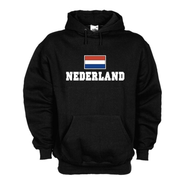 Kapuzensweat NIEDERLANDE (Nederland), Flagshirt, Fan Hoodie S-6X (WMS02-41d)